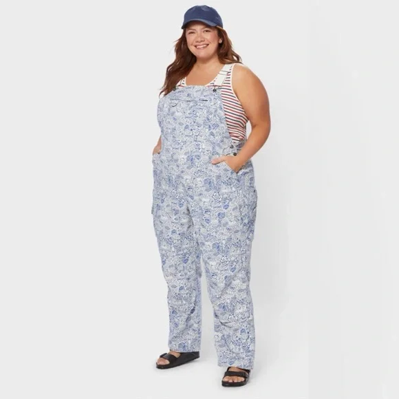 NWT Duluth 2X x31L Heirloom Gardening Bib Overalls Farm Toile Farm Garden Plant - Picture 9 of 10